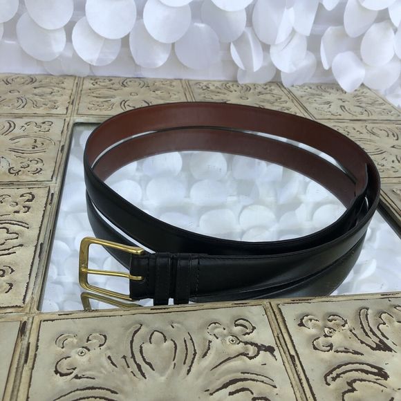 Coach Other - Coach Mens Black Leather Dress Belt Size 40 Solid Brass Buckle